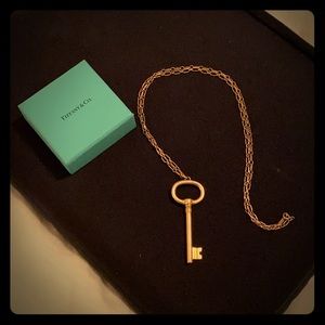 Tiffany & co. Gold key with 26” chain